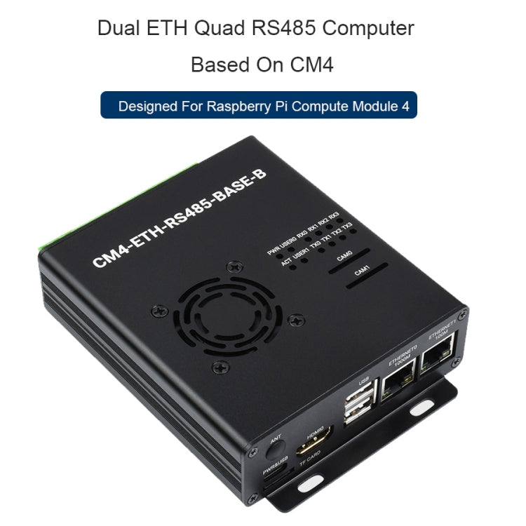 Waveshare  雙 ETH 迷你電腦 適用於 Raspberry Pi CM4