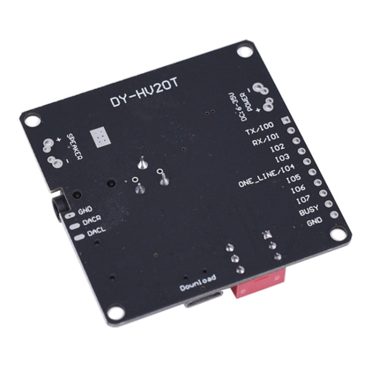 12V/24V/10W/20W語音播放模塊一對一觸發串口控制TF卡存儲HV20T板