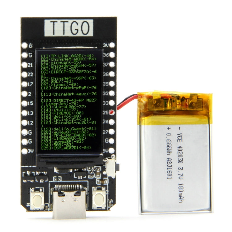 TTGO T-Display ESP32 WiFi藍牙模塊1.14英寸LCD開發板  T-Display 4MB 適用於Arduino
