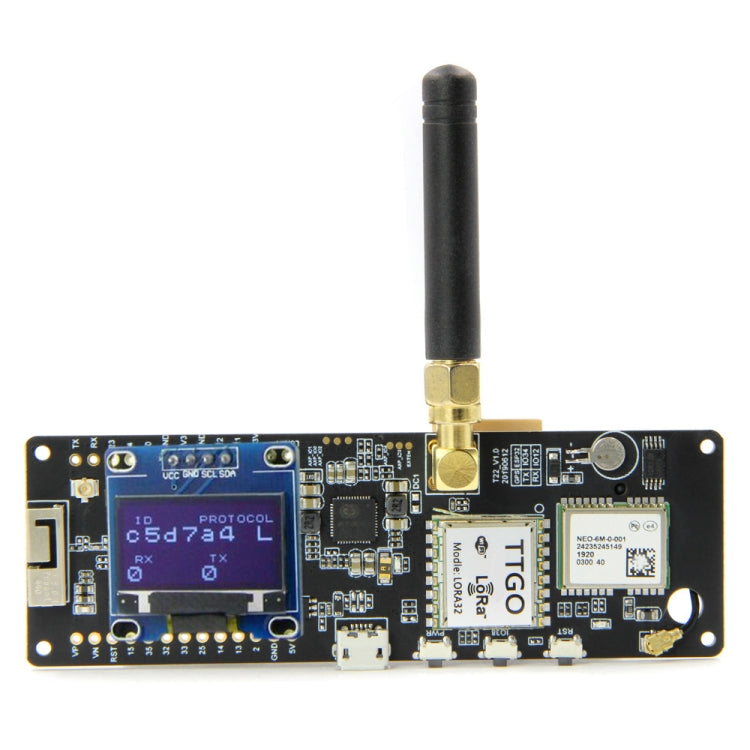 TTGO T-Beam ESP32 WiFi無線藍牙模塊ESP 32 GPS NEO-M8N LORA 32，帶868MHz天線 & 18650電池槽