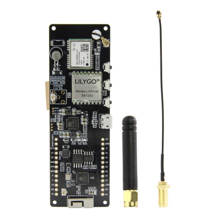 TTGO T-Beam ESP32 WiFi無線藍牙模塊ESP 32 GPS NEO-M8N LORA 32，帶868MHz天線 & 18650電池槽