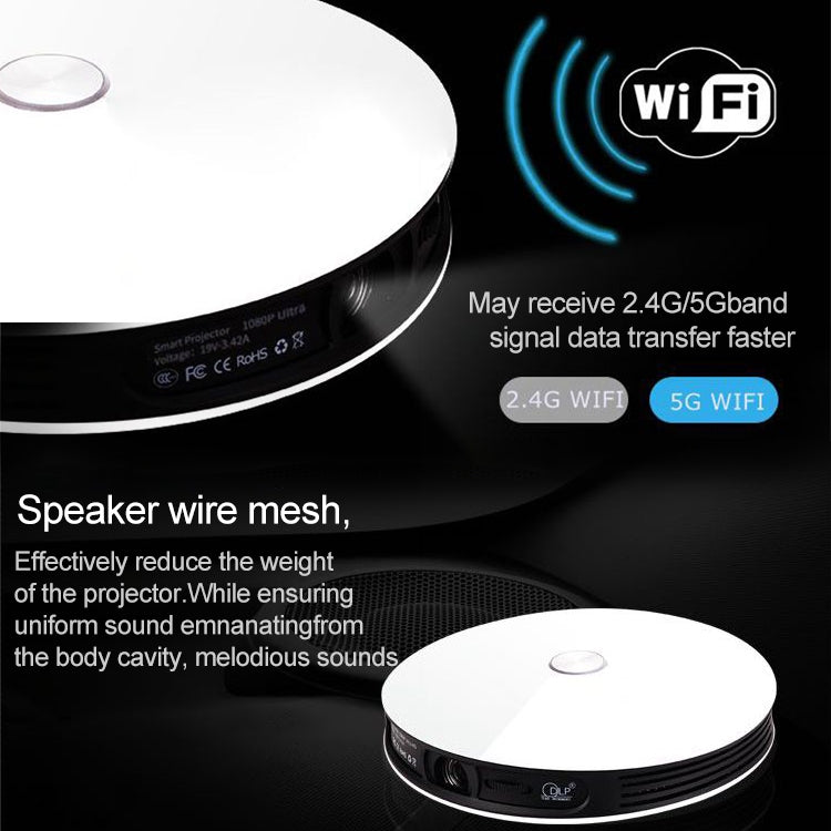 微傑 DL-S9 220流明 1280x720 720P 藍牙WiFi高清智能激光3D投影儀 支持HDMI / USB x 2 / TF卡