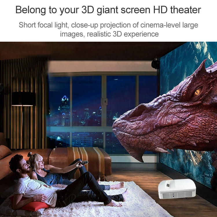 微傑 K5+ 3400流明 1280x1080 1080P 藍牙WiFi高清智能3D超短焦投影儀 支持HDMI x 2 / USB x 2 /  Micro SD卡