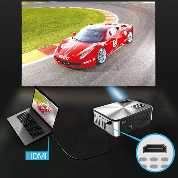 Cheerlux C9 1920x1080P HD Android Smart Projector, Support HDMI x 2 / USB x 2 / VGA / AV