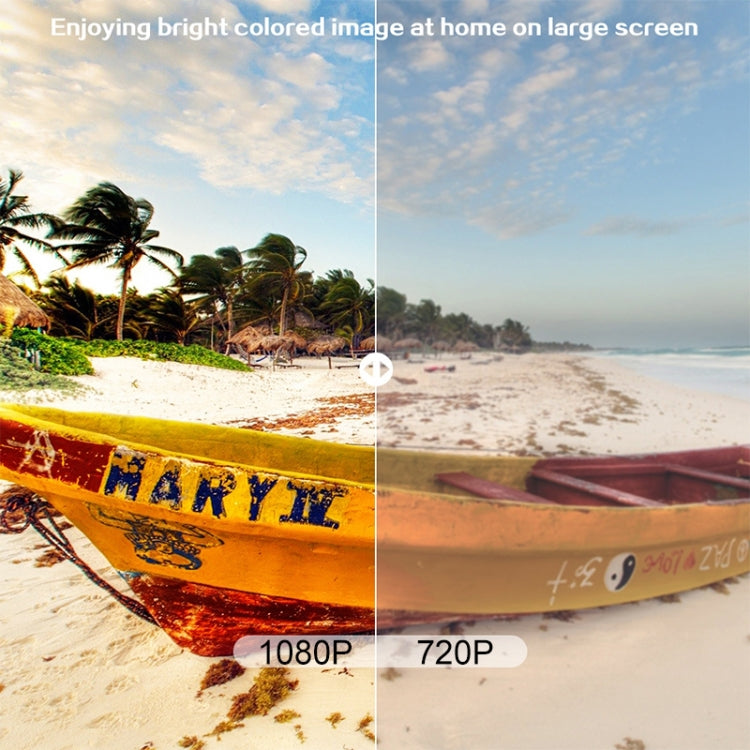 Cheerlux C9 1920x1080P HD Android Smart Projector, Support HDMI x 2 / USB x 2 / VGA / AV