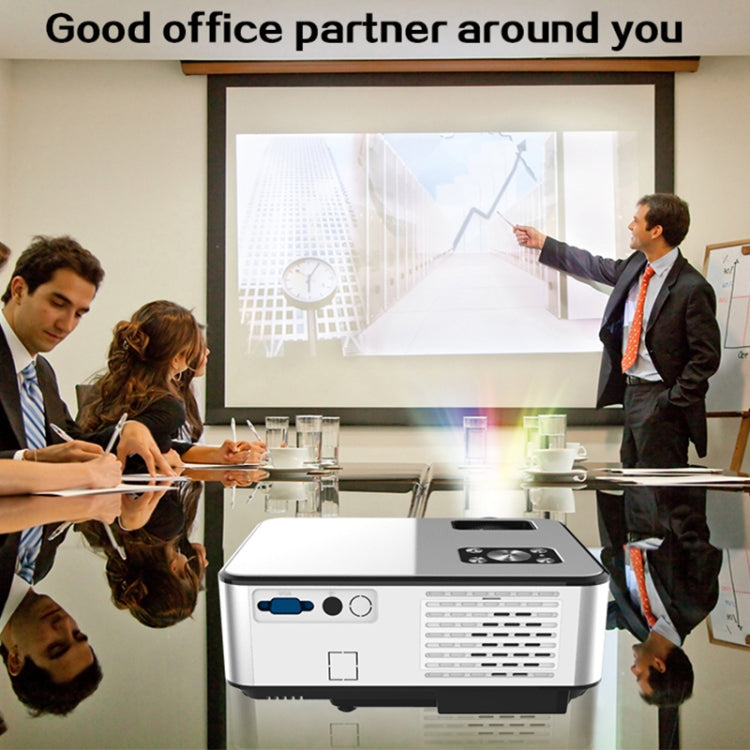 Cheerlux C9 1920x1080P HD Android Smart Projector, Support HDMI x 2 / USB x 2 / VGA / AV