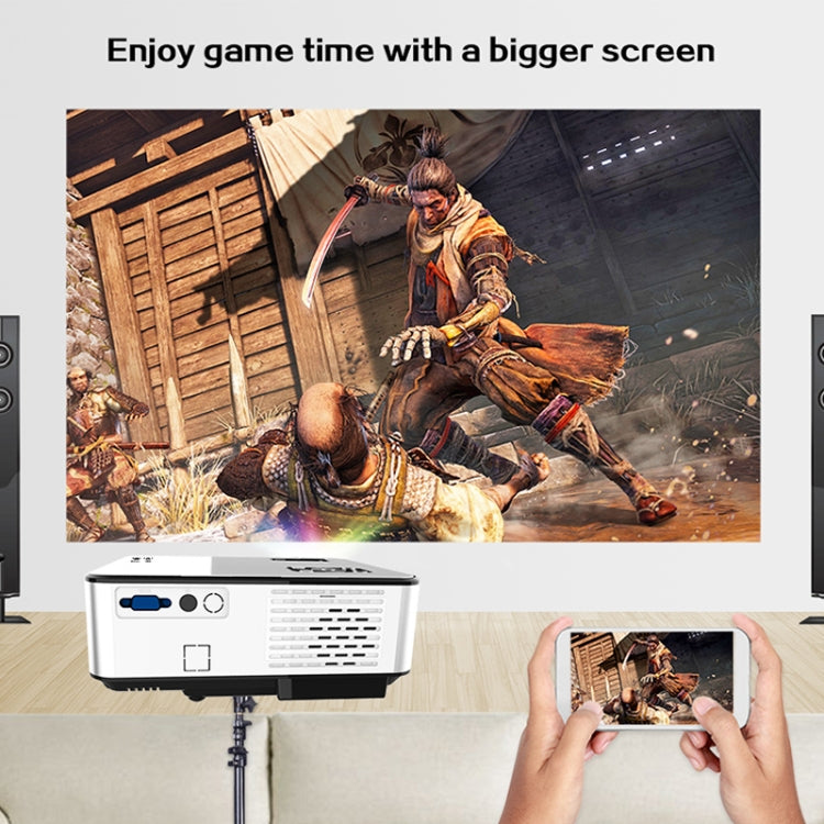 Cheerlux C9 1920x1080P HD Android Smart Projector, Support HDMI x 2 / USB x 2 / VGA / AV