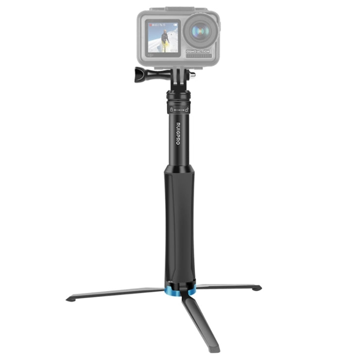 RUIGPRO One-piece Handheld Tripod Selfie Stick Telescopic Monopod Mount for GoPro, Insta360, DJI and Other Action Cameras