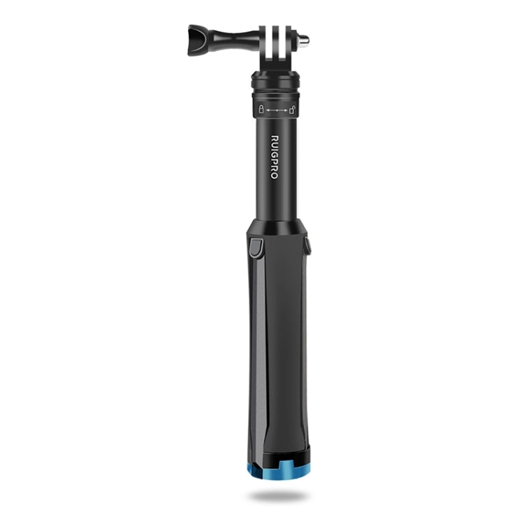 RUIGPRO One-piece Handheld Tripod Selfie Stick Telescopic Monopod Mount for GoPro, Insta360, DJI and Other Action Cameras