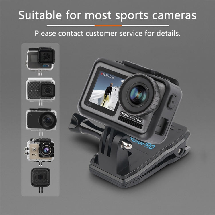 RUIGPRO 360 Degree Rotation Backpack Rec-Mounts Clip Clamp Mount with Screw for GoPro, Insta360, DJI and Other Action Cameras