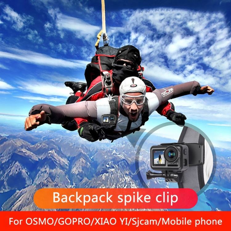 RUIGPRO 360 Degree Rotation Backpack Rec-Mounts Clip Clamp Mount + Phone Clamp for GoPro, Insta360, DJI and Other Action Cameras