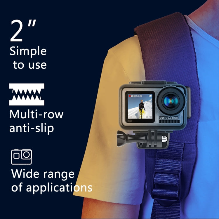 RUIGPRO 360 Degree Rotation Backpack Rec-Mounts Clip Clamp Mount + Phone Clamp for GoPro, Insta360, DJI and Other Action Cameras