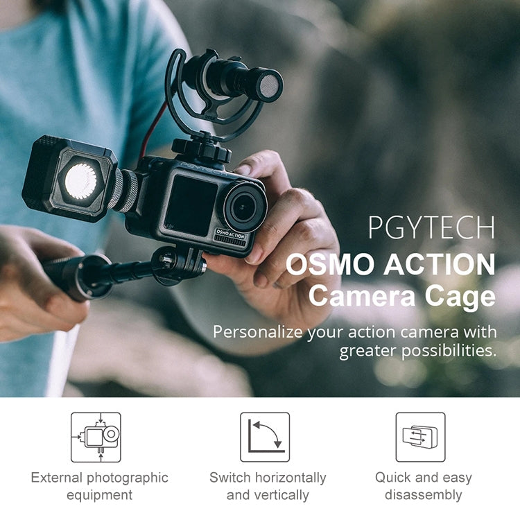 PGYTECH P-11B-010 運動相機兔籠配件Vlog適用於大疆DJI Osmo Action