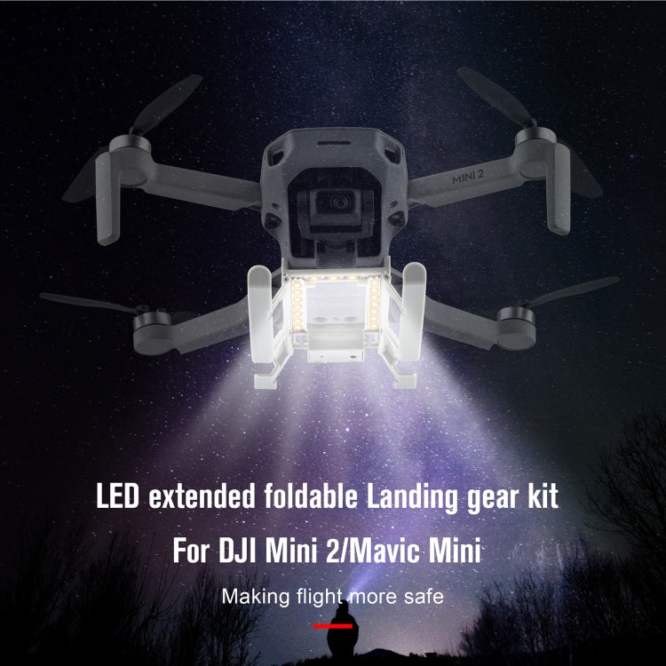 STARTRC 1109190 適用於大疆DJI Mavic Mini/ Mini 2可摺疊防臟起落架夜間指示發光腳架
