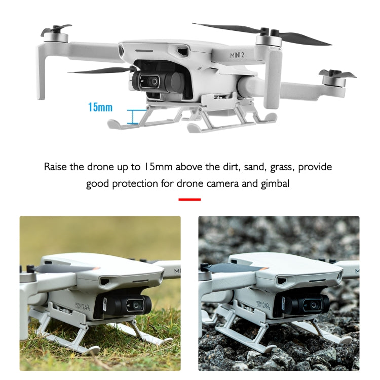 STARTRC 1109190 適用於大疆DJI Mavic Mini/ Mini 2可摺疊防臟起落架夜間指示發光腳架