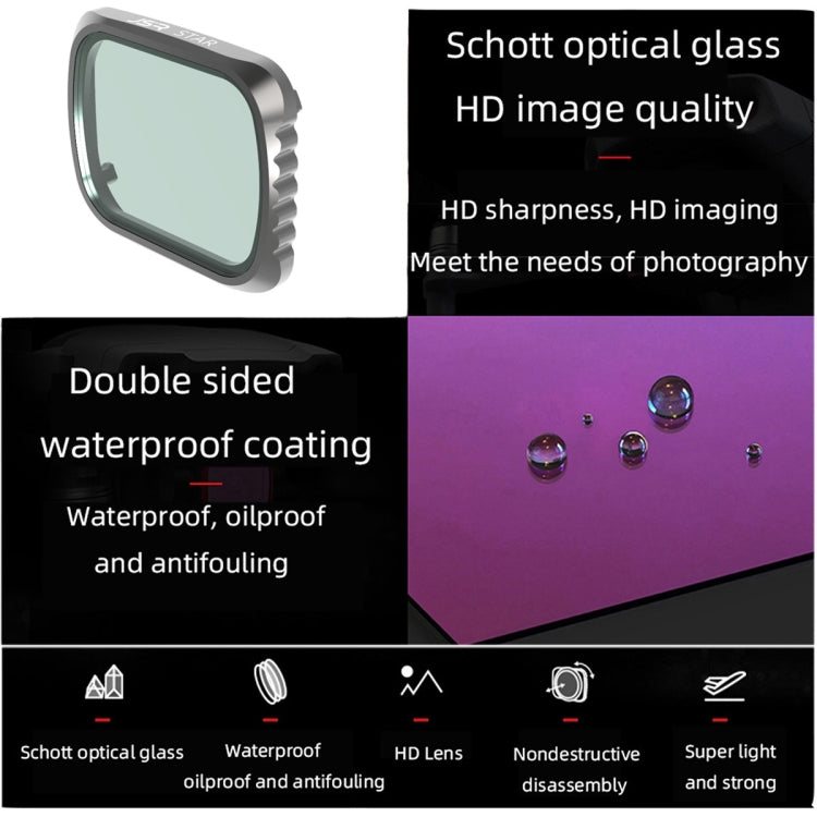 JSR JSR-1278-14 KS AIR2S KS STAR濾鏡 適用於大疆Air 2S  輕質鋁材框