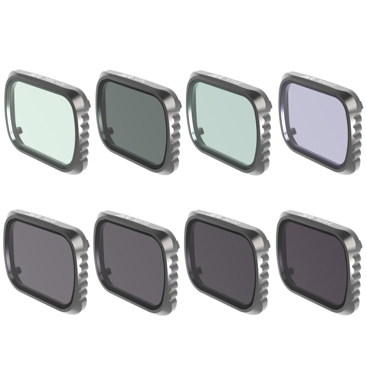 JSR JSR-1278-19 KS AIR2S KS 8in1 UV + CPL + ND8 + ND16 + ND32 + ND64 + STAR + NIGHT抗光害濾鏡 適用於大疆Air 2S  輕質鋁材框