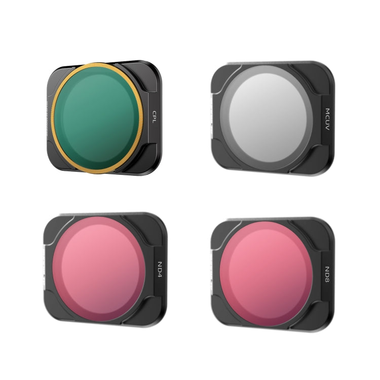 Sunnylife A2S-FI9348 適用於大疆DJI AIR 2S 混搭濾鏡4件套 MCUV+CPL+ND濾鏡