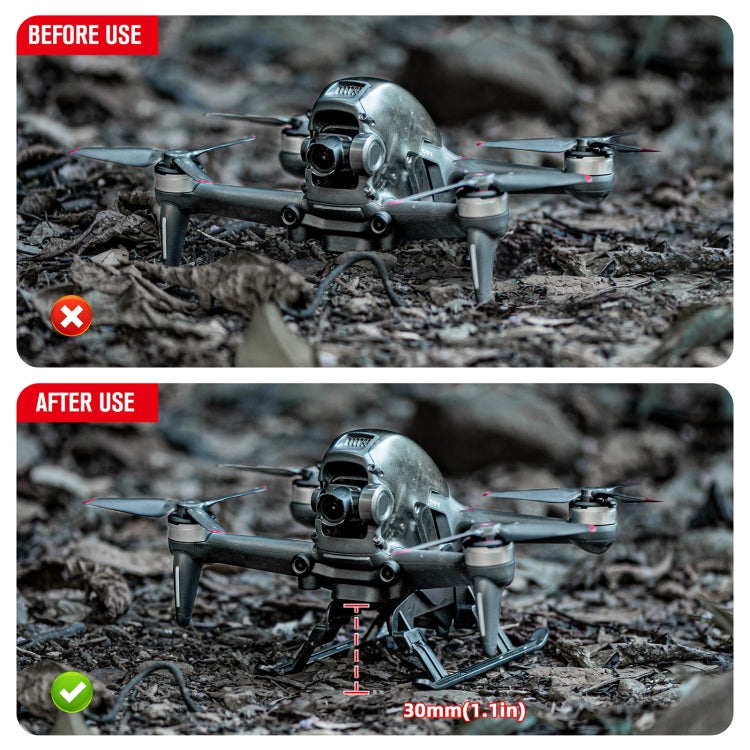 STARTRC 1109399 適用於大疆DJI FPV 穿越機專用可摺疊增高腳架起落架快速拆裝防摔緩衝訓練架