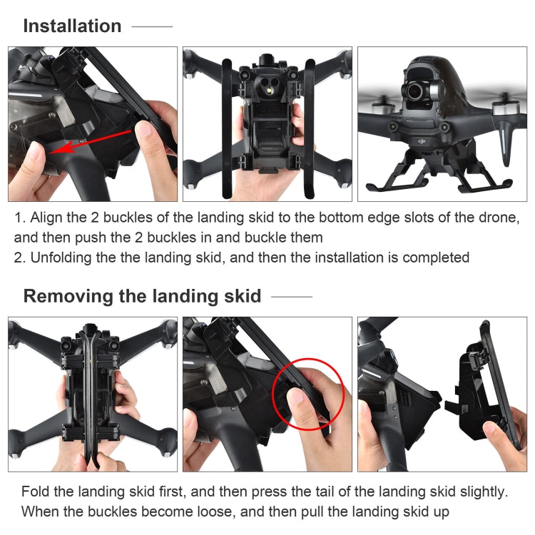 STARTRC 1109399 適用於大疆DJI FPV 穿越機專用可摺疊增高腳架起落架快速拆裝防摔緩衝訓練架