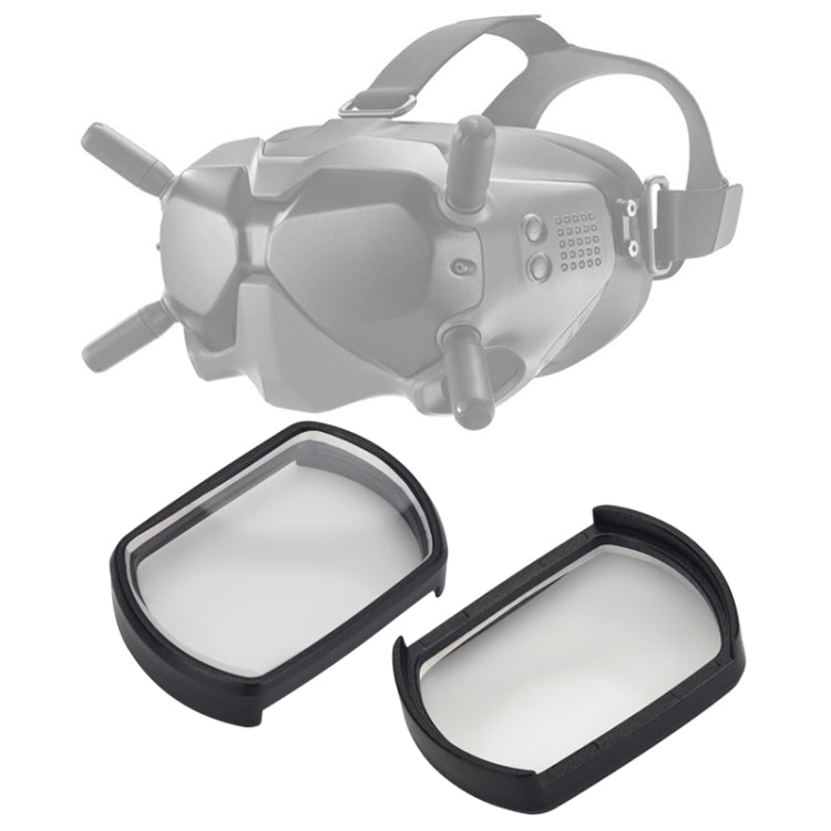 RCSTQ 1對裝 300度近視鏡片 適用於 大疆DJI FPV V2 飛行眼鏡非球面視力矯正鏡片