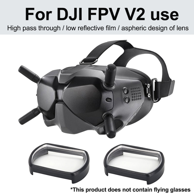 RCSTQ 1對裝 550度近視鏡片 適用於 大疆DJI FPV V2 飛行眼鏡非球面視力矯正鏡片