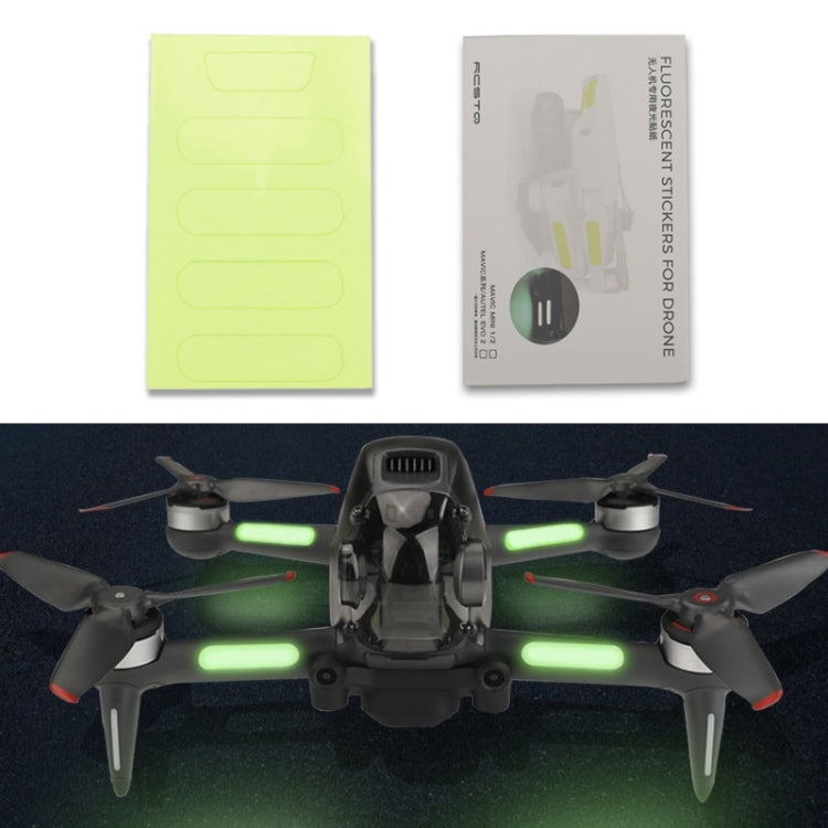 RCSTQ 2片裝 夜光貼紙適用大疆DJI FPV Combo飛行器穿越機夜航熒光貼紙