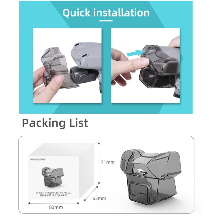 Sunnylife A2S-Q9351 適用於大疆 DJI  Air 2S 雲台鏡頭保護蓋