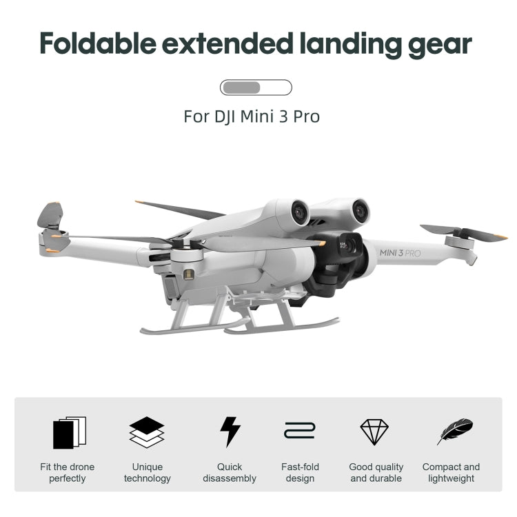 STARTRC 適用於大疆DJI Mini 3 Pro 防臟防摔起落架快拆裝可摺疊增高腳架