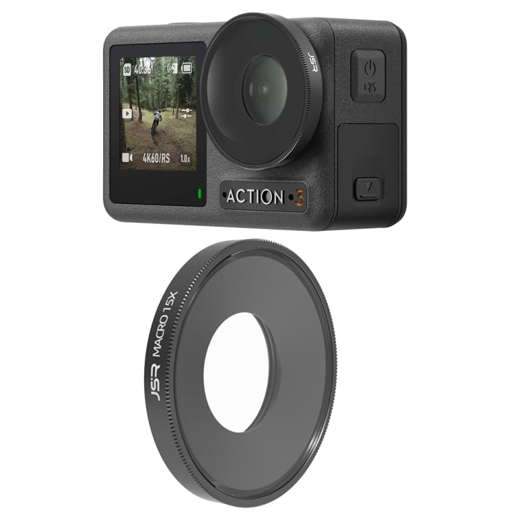 JSR 適用於DJI Osmo Action 3運動相機15X微距鏡頭濾鏡