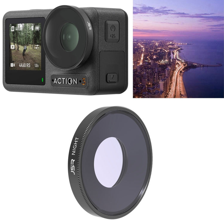 JSR 適用於DJI Osmo Action 3運動相機抗光 害鏡頭濾鏡