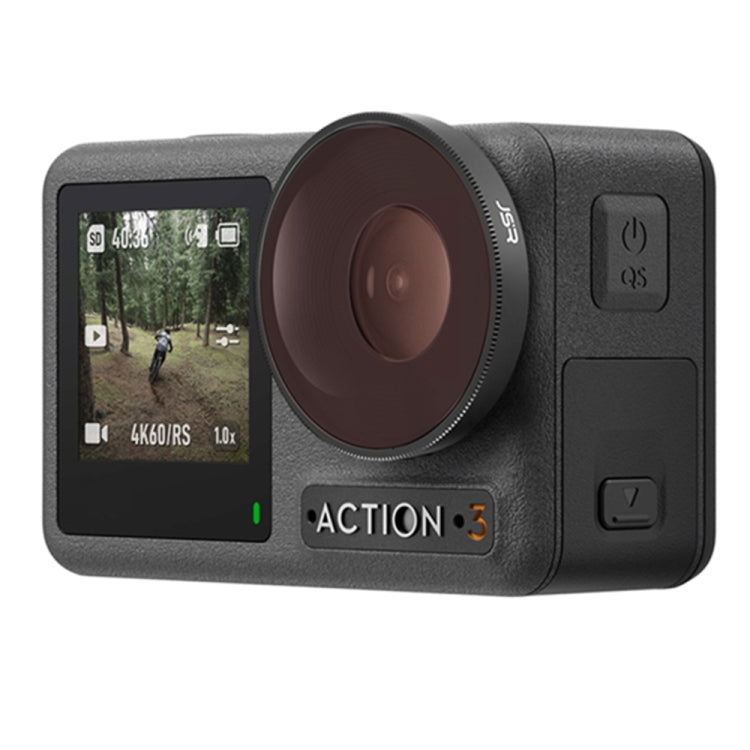JSR 適用於DJI Osmo Action 3運動相機潜水紅/粉/紫濾鏡