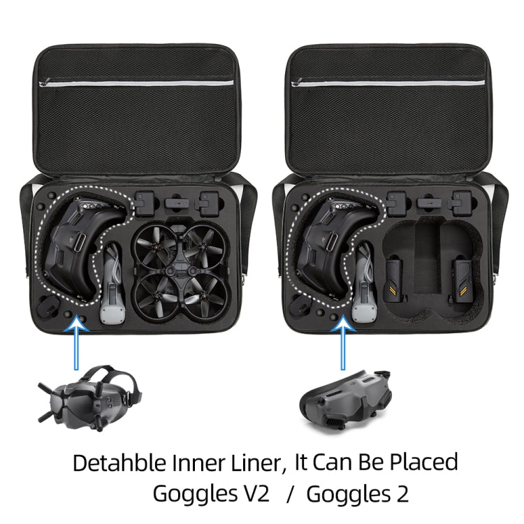 適用於DJI Avata 黑色大盒子便攜包收納單肩無人機配件包 尺寸:38 x 28 x 15cm