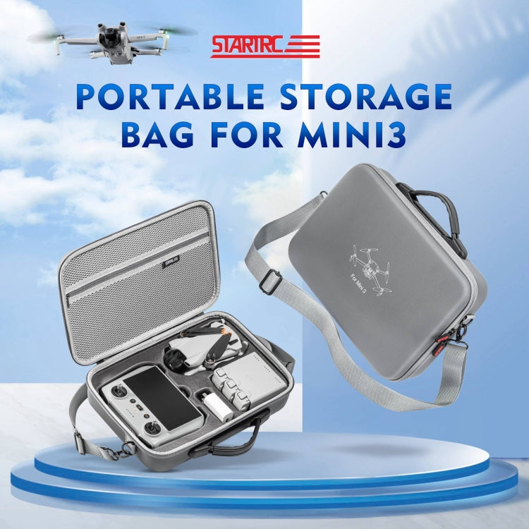 STARTRC 適用於DJI Mini 3 / DJI RC帶屏遙控器 手提斜挎包收納包一體成型