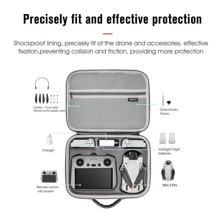 STARTRC 適用於DJI 大疆 Mini 3 Pro / DJI RC帶屏遙控器手提斜挎包收納包一體成型