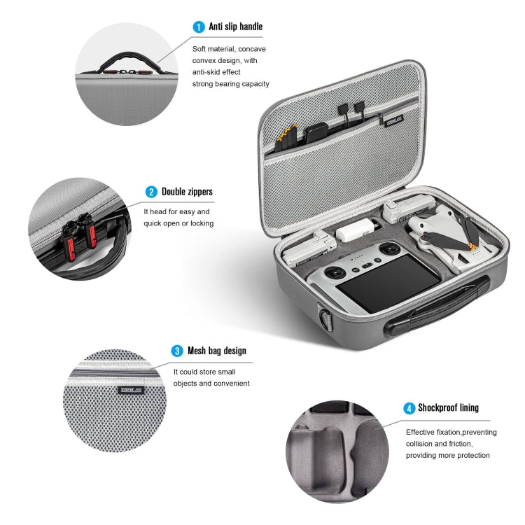 STARTRC 適用於DJI 大疆 Mini 3 Pro / DJI RC帶屏遙控器手提斜挎包收納包一體成型