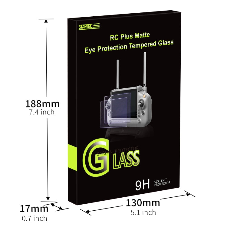 STARTRC 2片裝  適用於DJI RC Plus帶屏遙控器 磨砂紫光護眼鋼化膜防爆膜