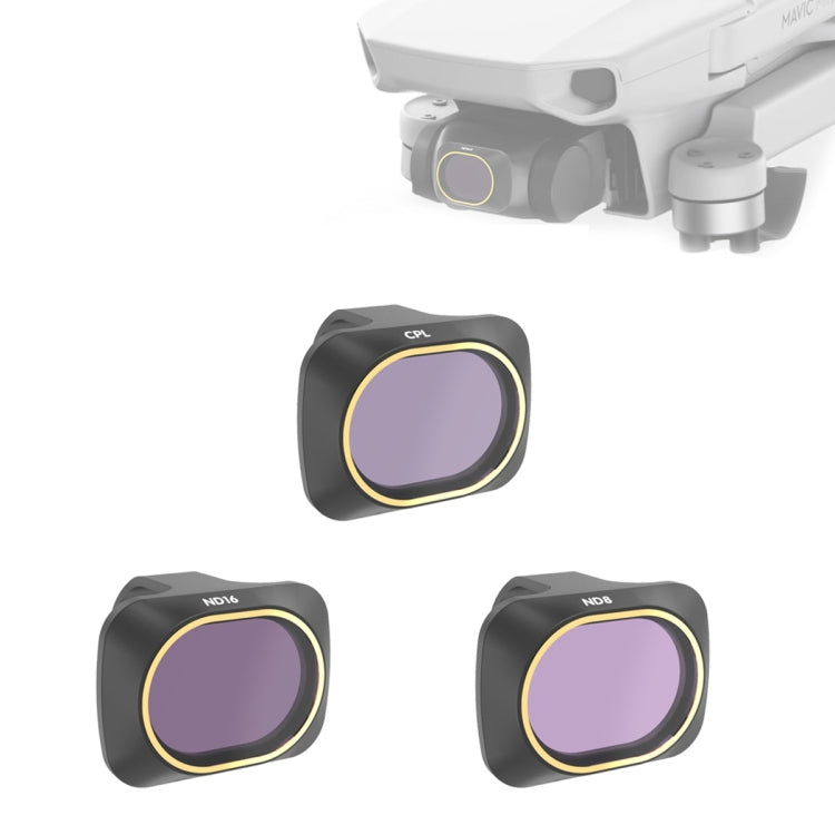 適用於大疆御MAVIC mini 御MINIKT-3IN1  CPL+ND8+ND16濾鏡