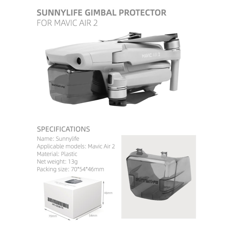 Sunnylife 適用於大疆御 Mavic Air 2 鏡頭保護蓋
