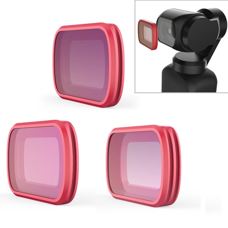 3 PCS PGYTECH P-18C-012 CPL/ND8/ND16 有色潜水濾鏡 專業版 適用於DJI Osmo Pocket大疆口袋靈眸