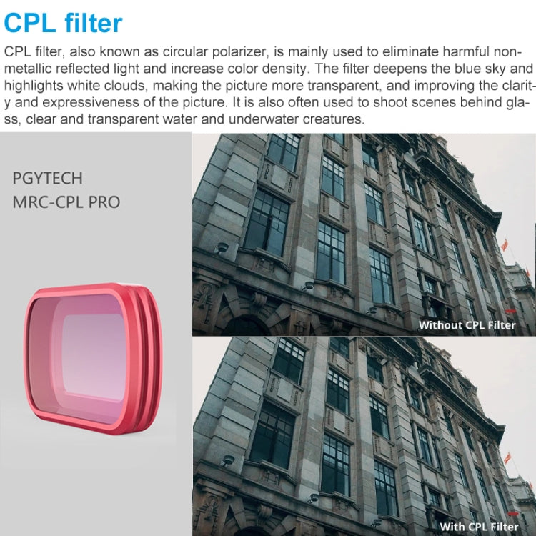 3 PCS PGYTECH P-18C-012 CPL/ND8/ND16 有色潜水濾鏡 專業版 適用於DJI Osmo Pocket大疆口袋靈眸