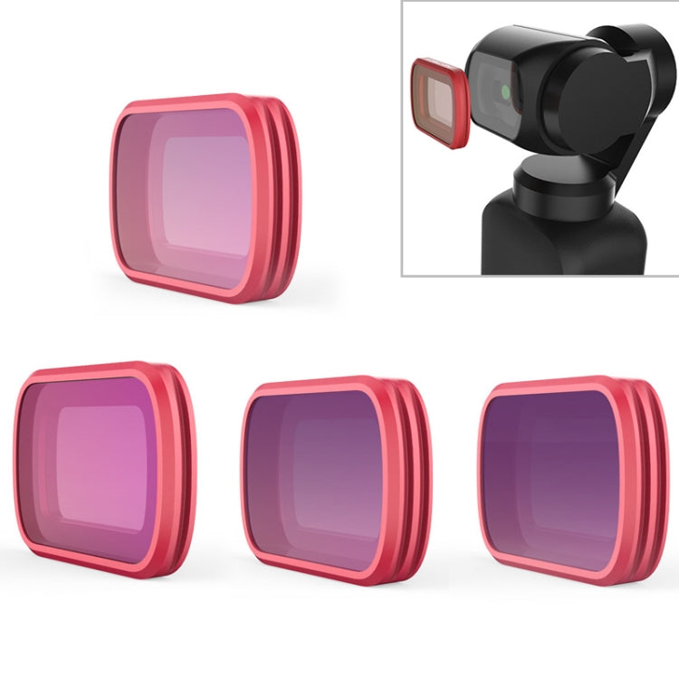 4 PCS PGYTECH P-18C-014 ND/PL 有色潜水濾鏡 專業版 適用於DJI Osmo Pocket大疆口袋靈眸