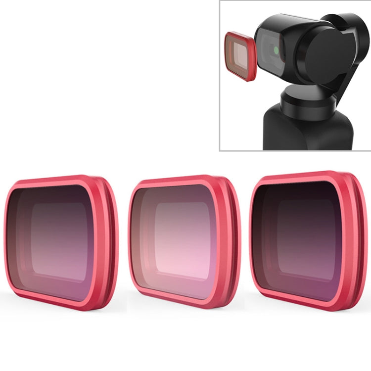 3 PCS PGYTECH P-18C-015 漸變減光套裝 有色潜水濾鏡  專業版 適用於DJI Osmo Pocket大疆口袋靈眸