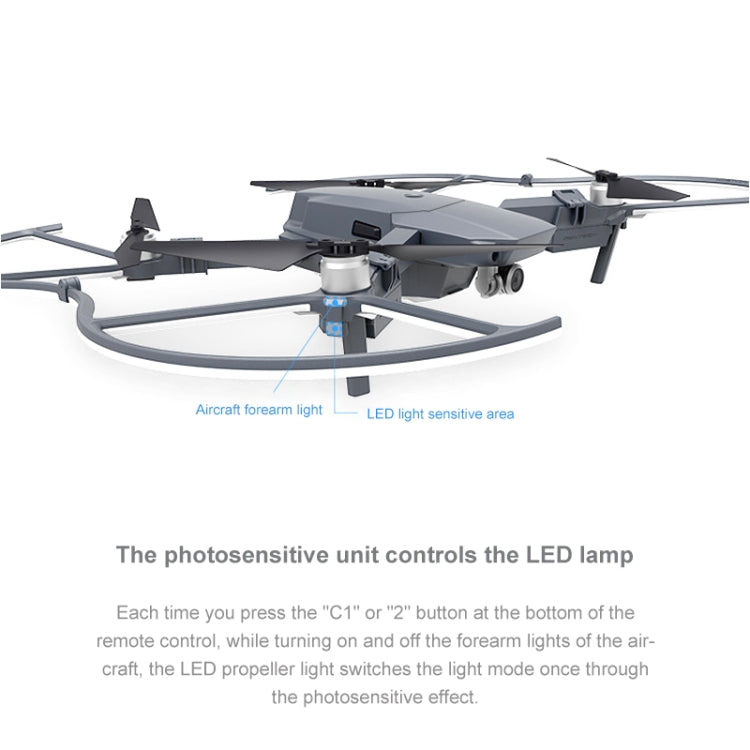 PGYTECH P-MA-124 專用LED彩燈槳恭弘=叶 恭弘保護罩適用於DJI Mavic Pro
