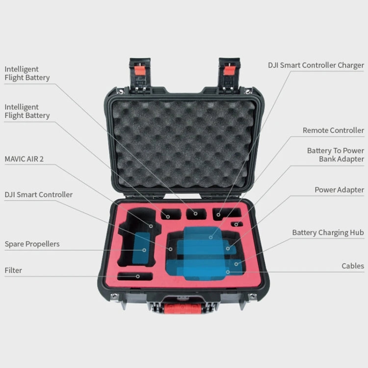 PGYTECH P-16A-037 適用於大疆DJI御Mavic Air 2 便攜安全箱防水防潮手提收納包