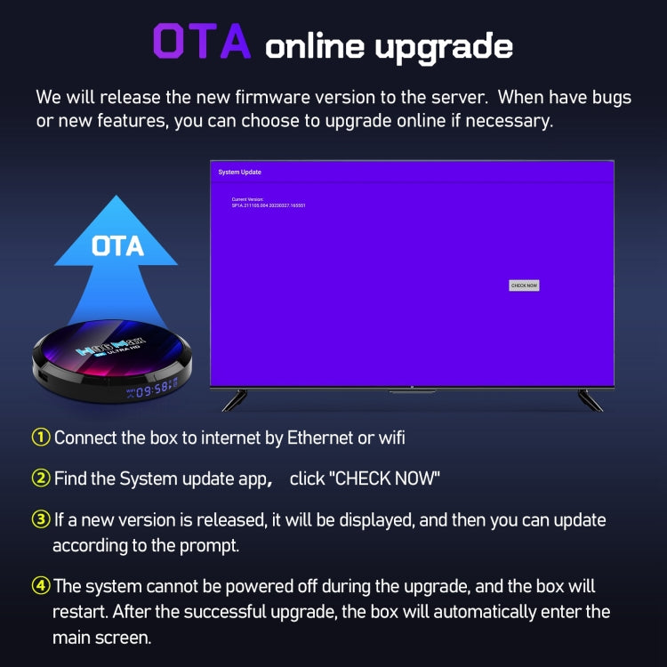 H96 Max 8K超清安卓13.0智能網絡機頂盒帶遙控 RK3528四核 , 2GB+16GB , 2GB+16GB