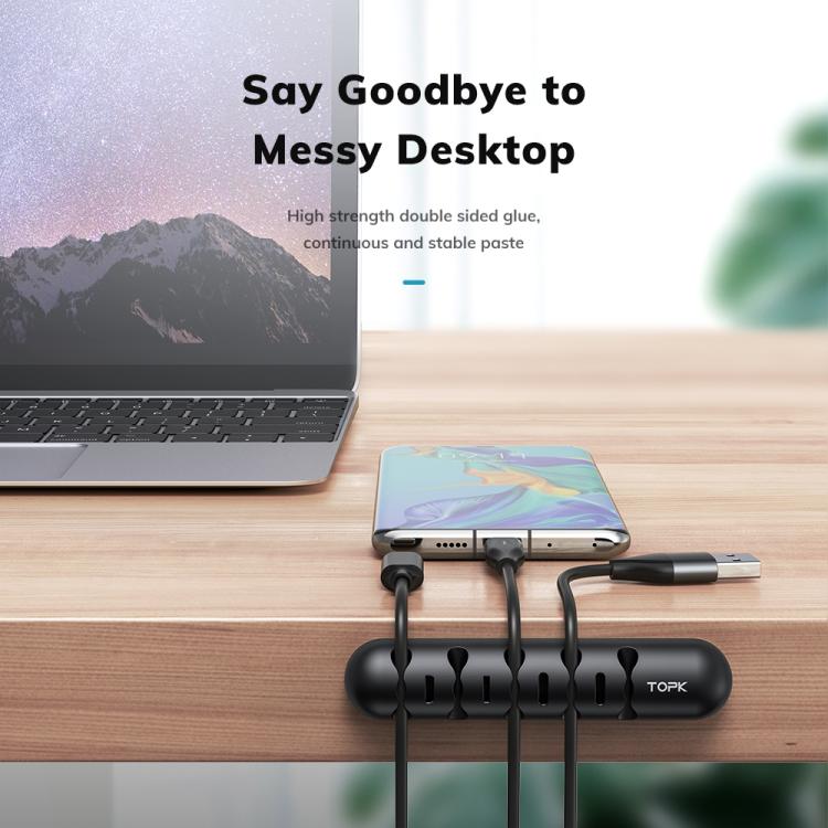 TOPK L35 桌面理線器 數據線耳機收納固線器 磁頭收納理線器