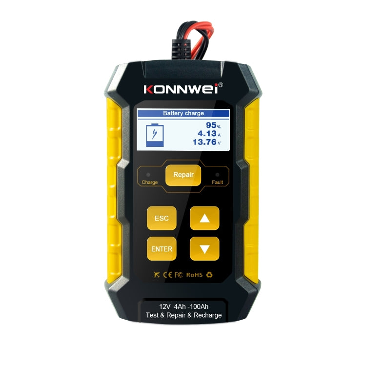 KONNWEI KW510 3合1 汽車電池檢測儀/充電器 /修復儀 支持8國語言