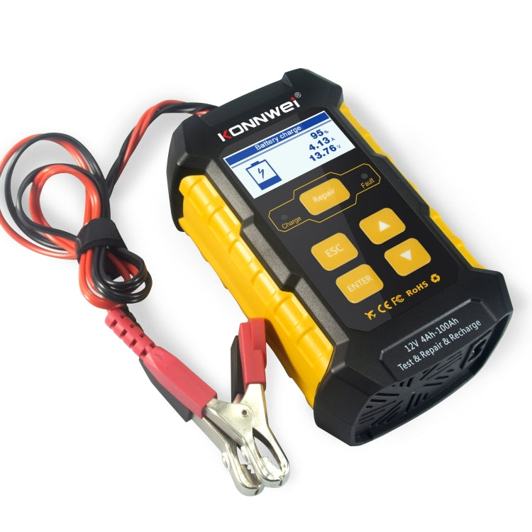 KONNWEI KW510 3合1 汽車電池檢測儀/充電器 /修復儀 支持8國語言