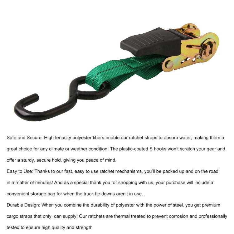 TD001 4個裝 汽車/摩托車棘輪帶繫緊